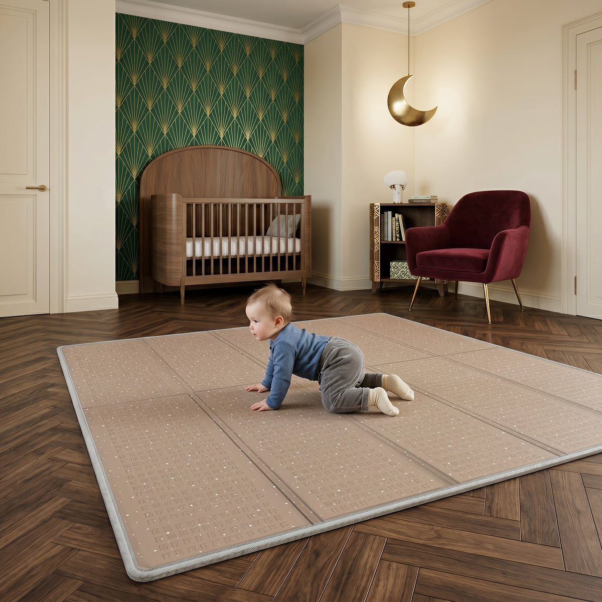 Tapis de jeu pliable, 200*180 CM/78.74*70.87 '' pour bébé en XPE et à l'extérieur – vue détaillée 3