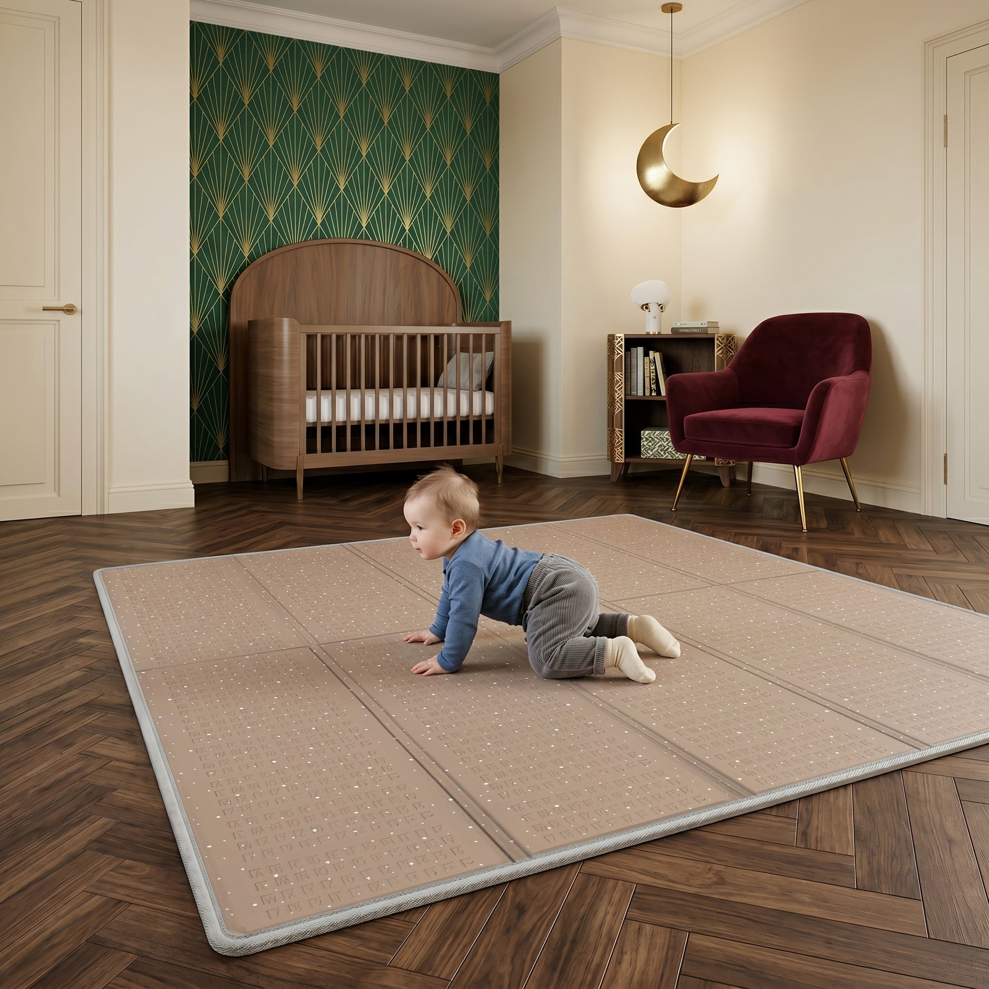 Tapis de jeu pliable, 200*180 CM/78.74*70.87 '' pour bébé en XPE et à l'extérieur – vue détaillée 3