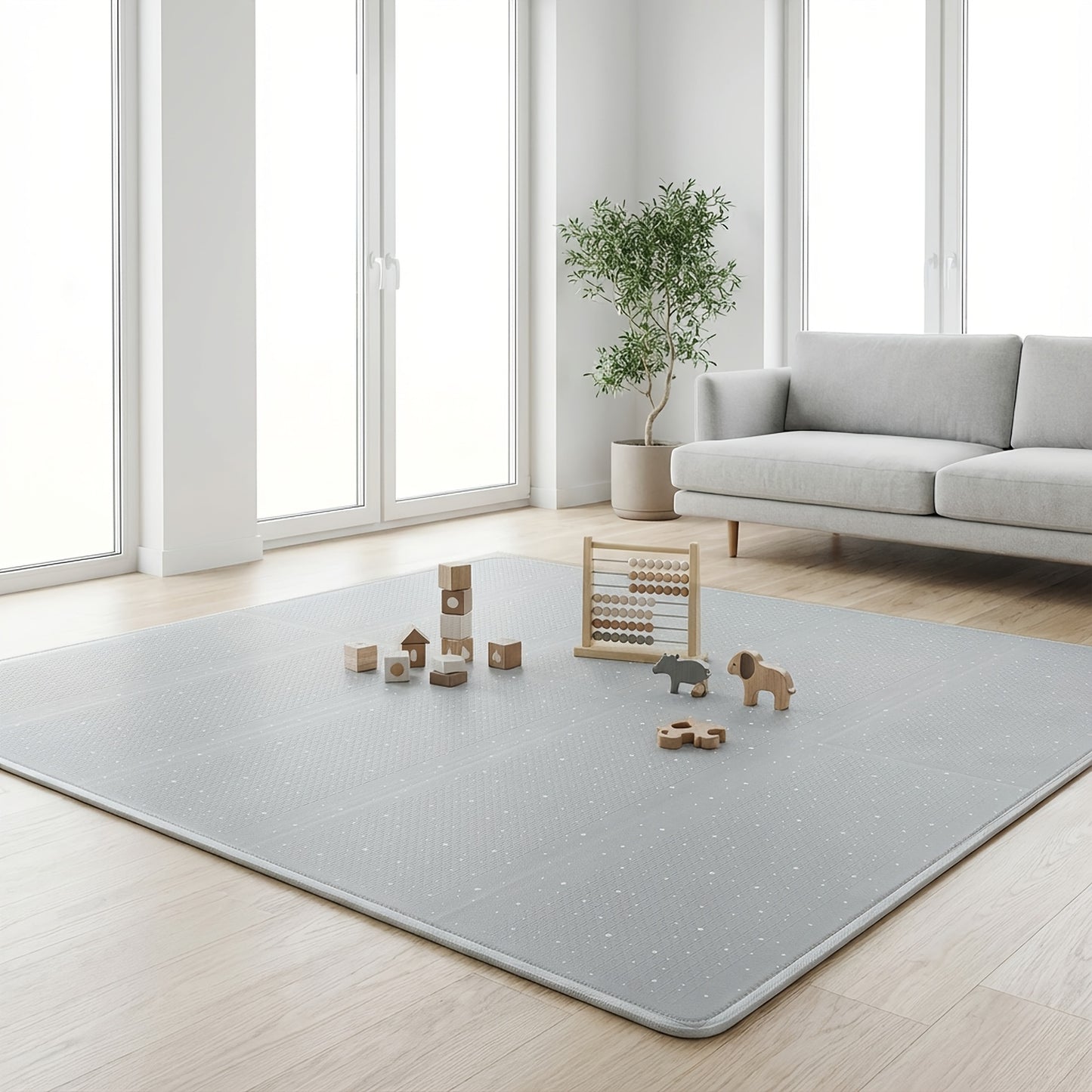 Tapis de jeu pliable, 200*180 CM/78.74*70.87 '' pour bébé en XPE et à l'extérieur – vue détaillée 5