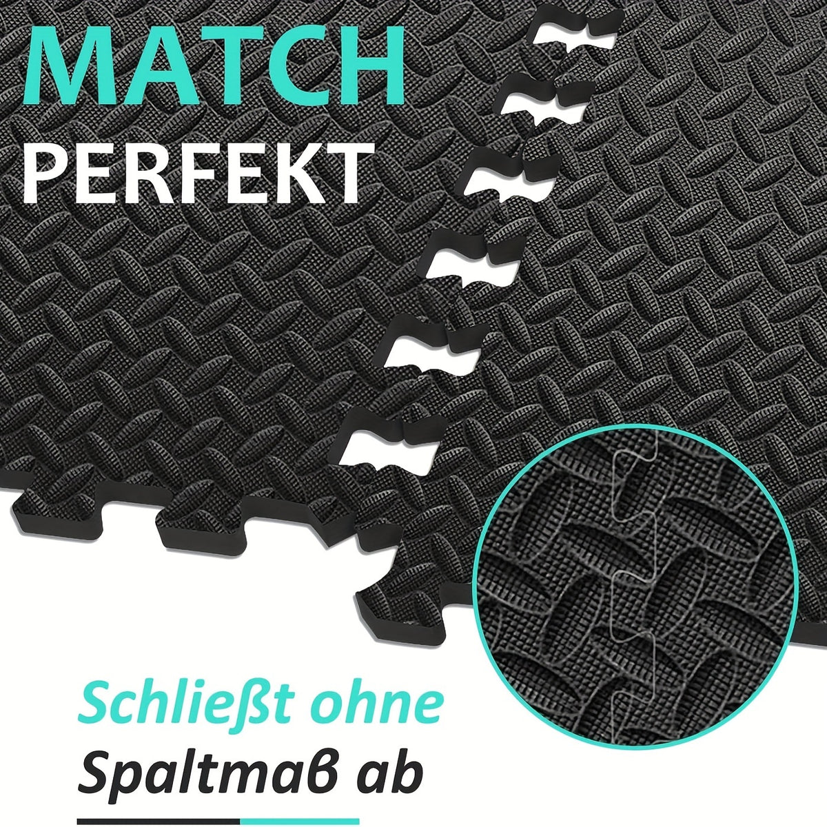 Tapis de sol en mosaïque, 10 mm pour équipement de fitness et salles de sport – vue détaillée 2