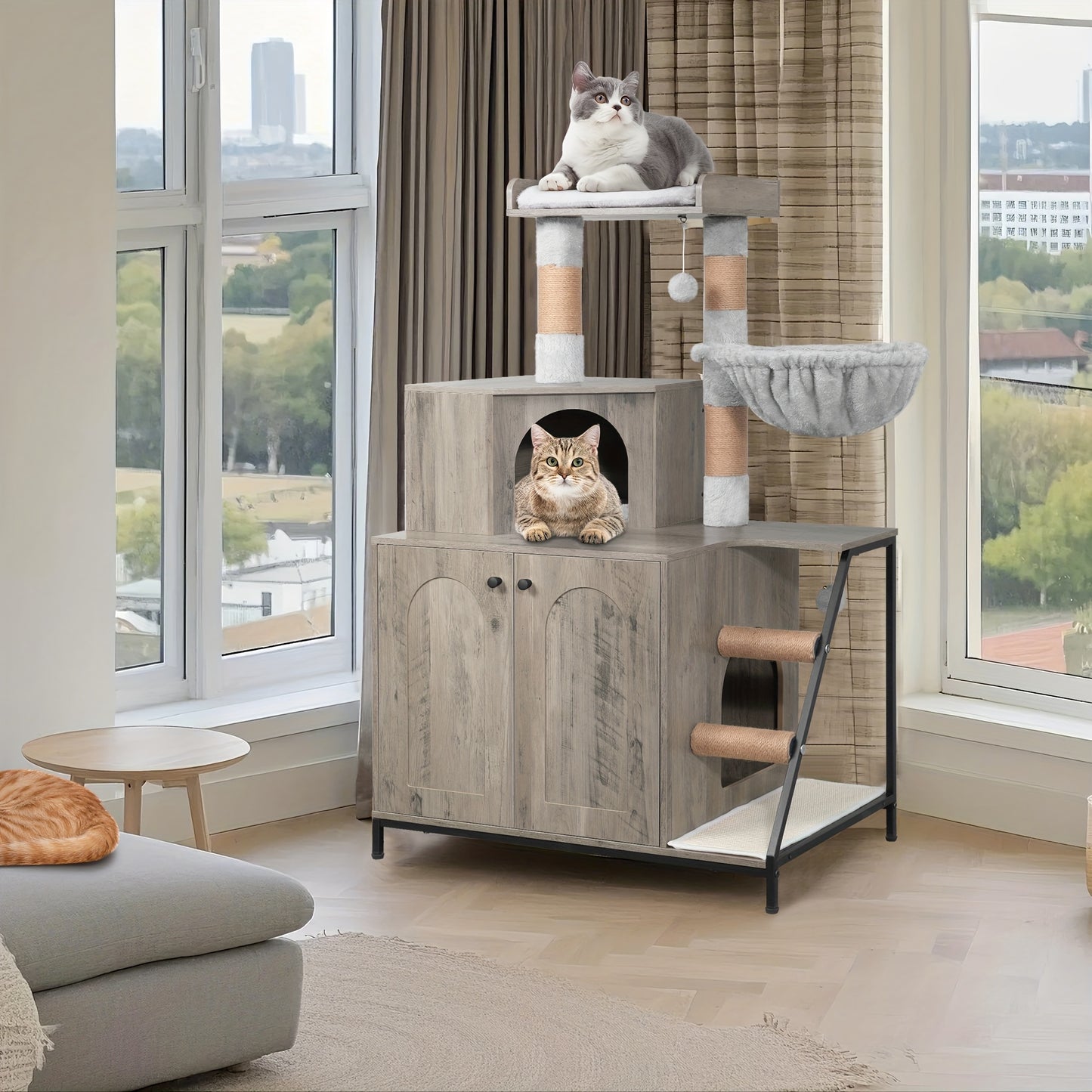 Tapis en sisal, Blanc pour pièce de vie et usage quotidien – vue détaillée 4