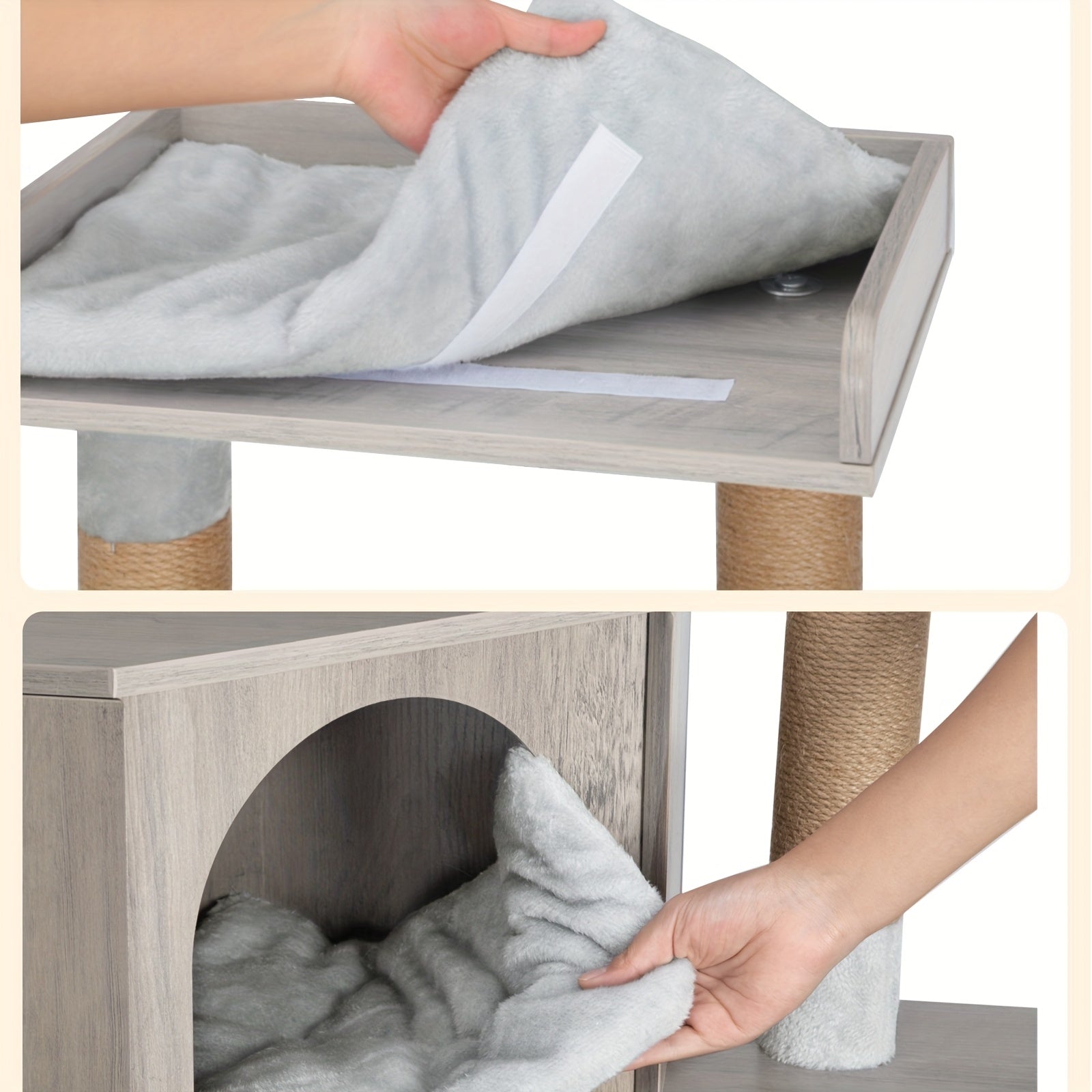 Tapis en sisal, Blanc pour pièce de vie et usage quotidien – vue détaillée 10
