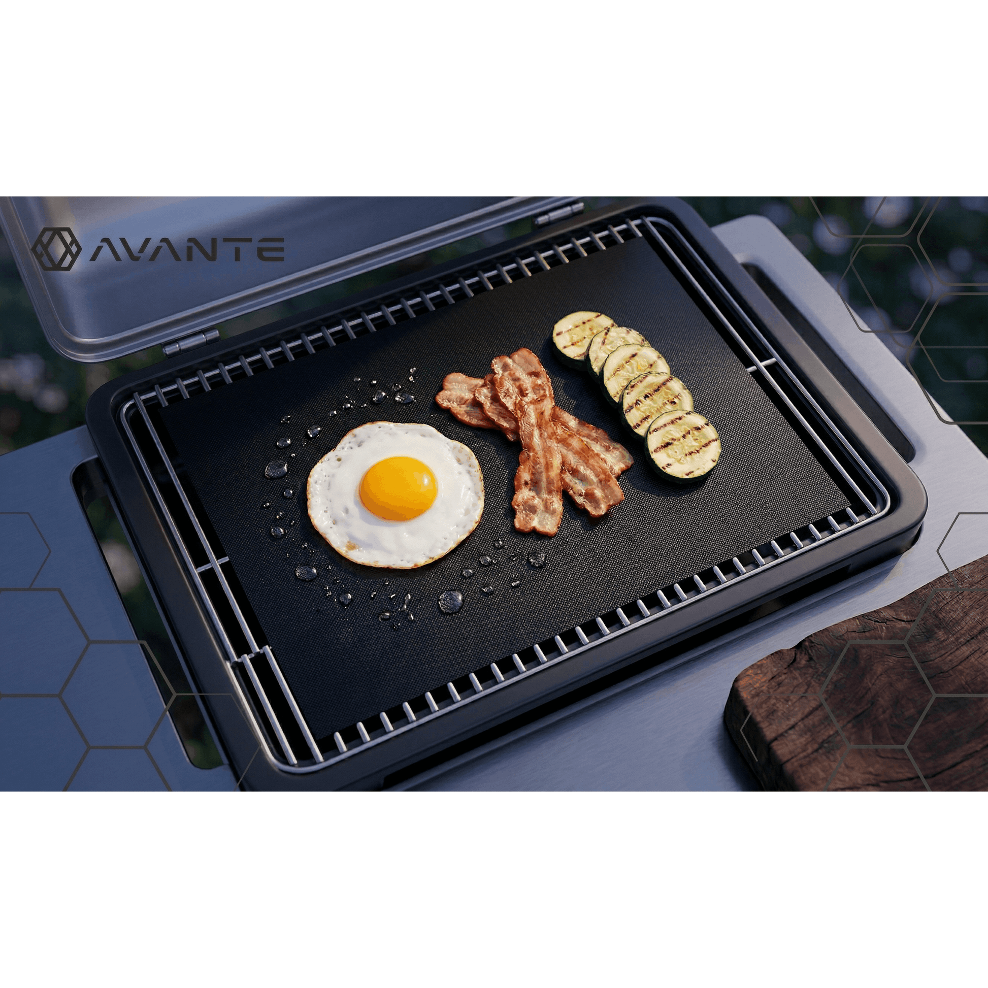 tapis réutilisables en Téflon, noir pour grillades et préparer viande – vue principale