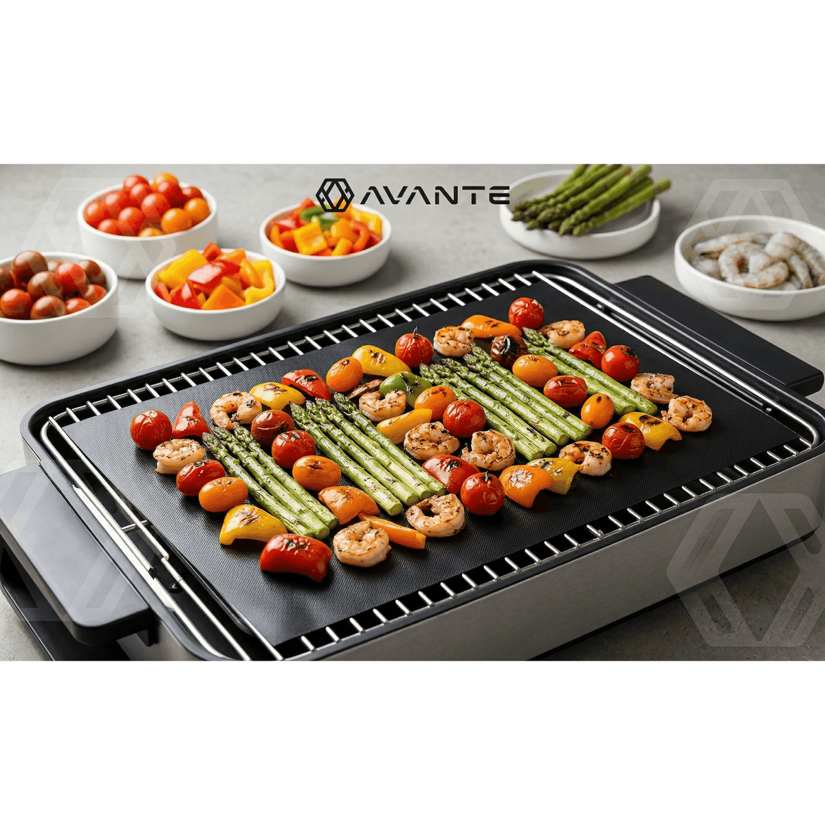 tapis réutilisables en Téflon, noir pour grillades et préparer viande – vue détaillée 2