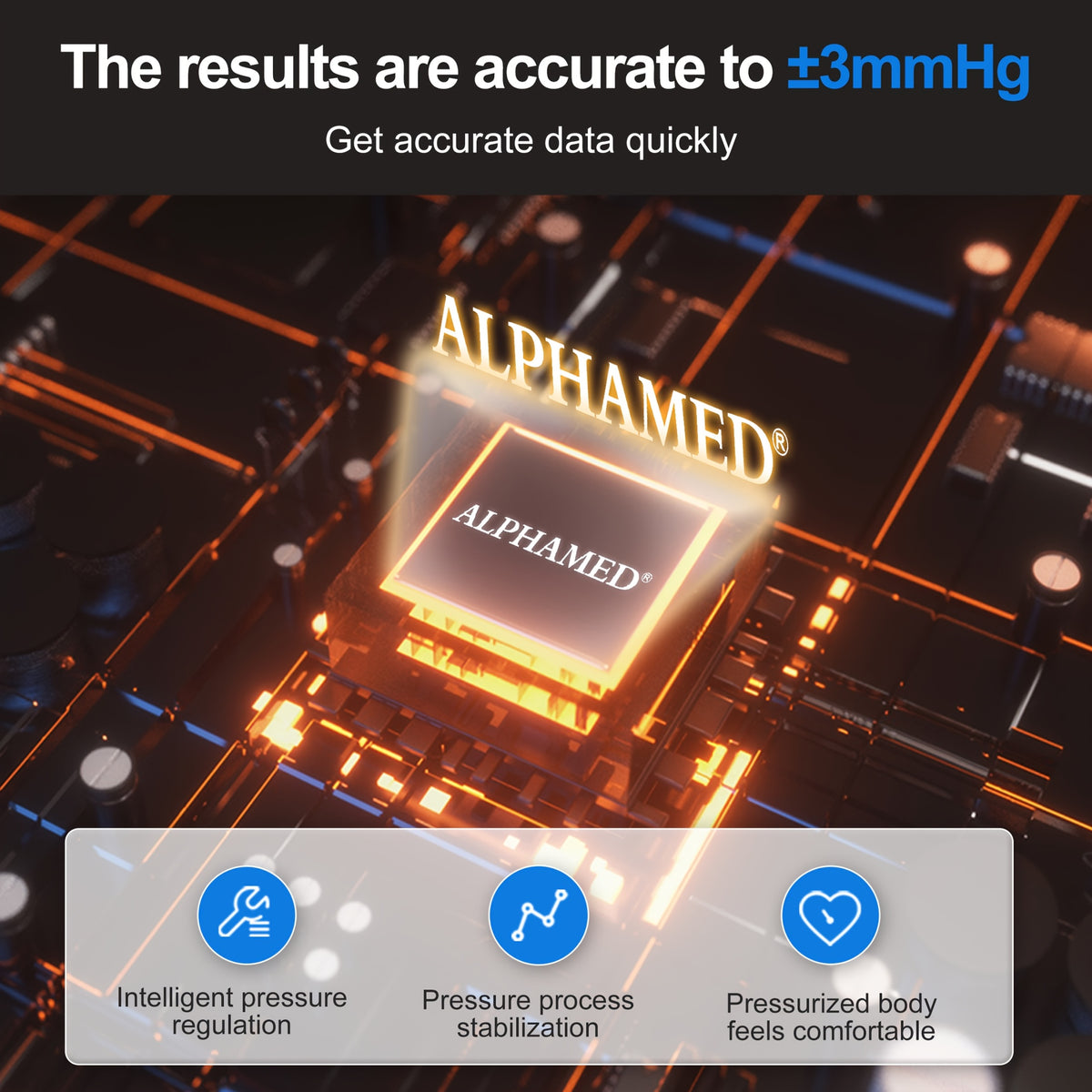 Tensiomètre numérique LED ALPHAMED, rechargeable pour véhicule et déplacements – vue détaillée 12