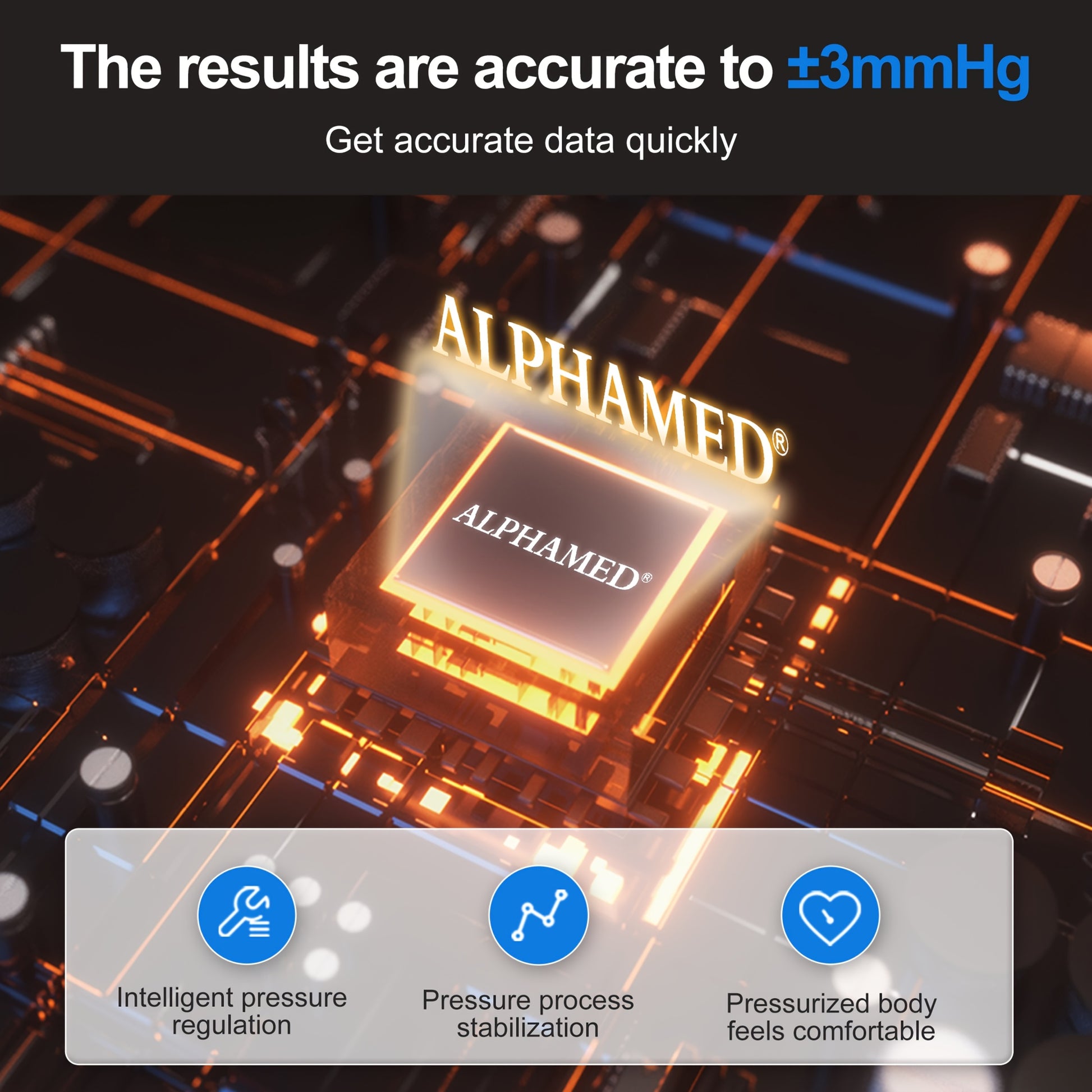 Tensiomètre numérique LED ALPHAMED, rechargeable pour véhicule et déplacements – vue détaillée 12