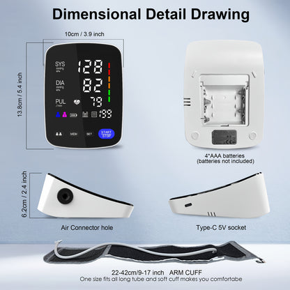 Tensiomètre numérique LED ALPHAMED, rechargeable pour véhicule et déplacements – vue détaillée 13