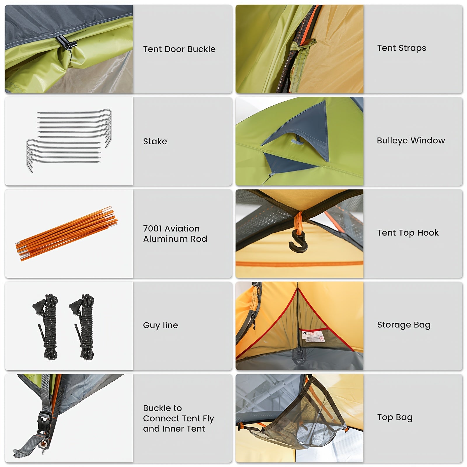 Tente de camping dôme, aluminium pour camping et voyage – vue principale