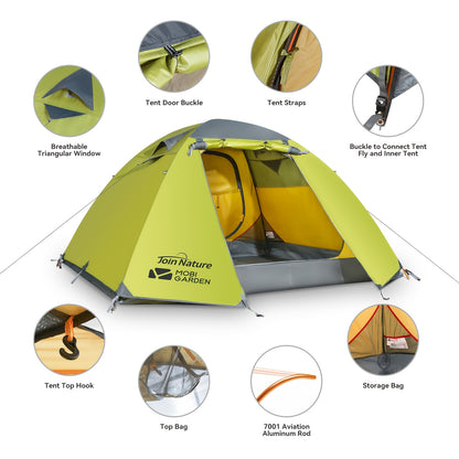 Tente de camping dôme, aluminium pour camping et voyage – vue détaillée 8