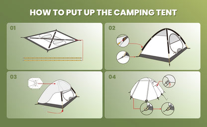 Tente de camping dôme, aluminium pour camping et voyage – vue détaillée 11