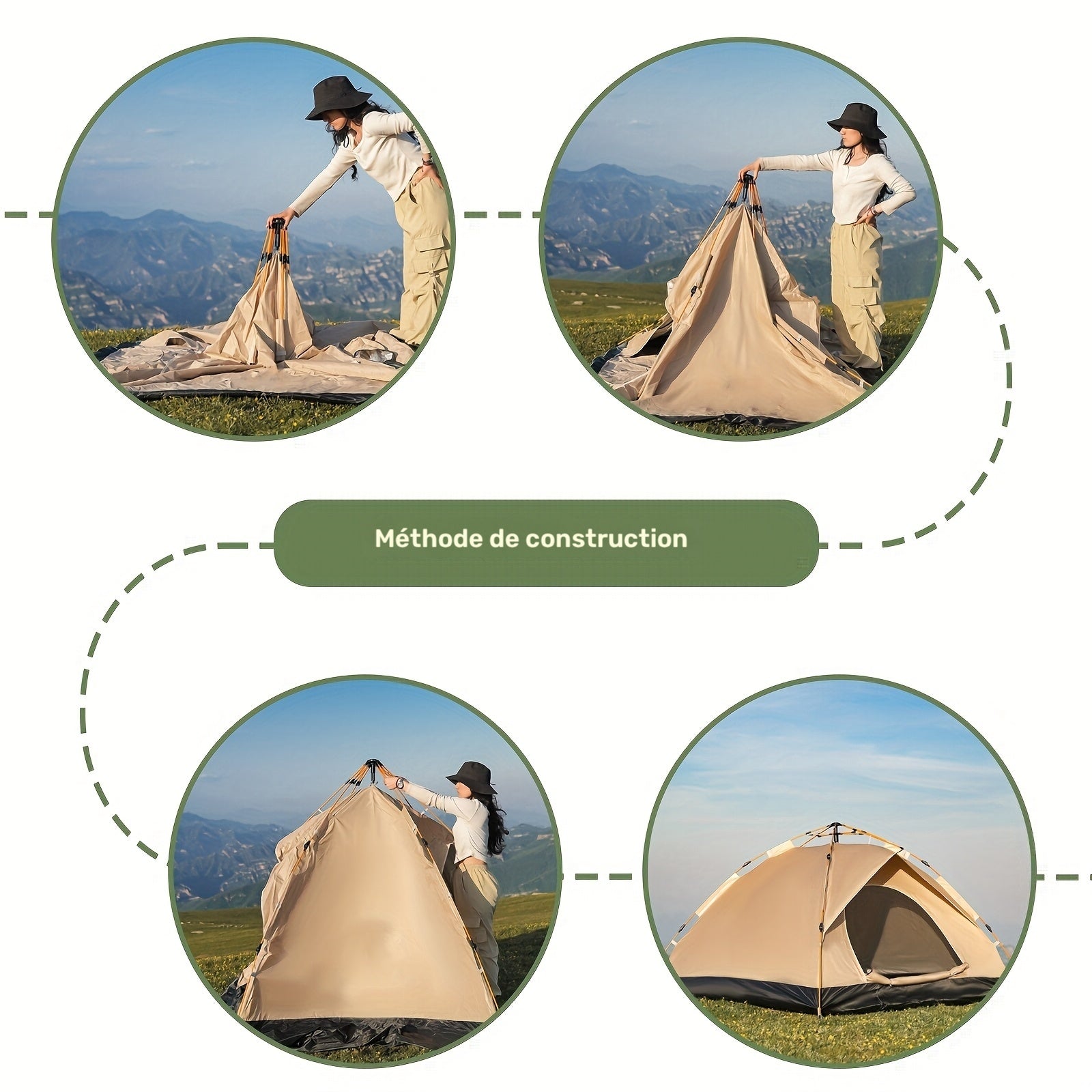 Tentes de Camping, Or Des Sables Mouvants pour camping et voyage – vue détaillée 4