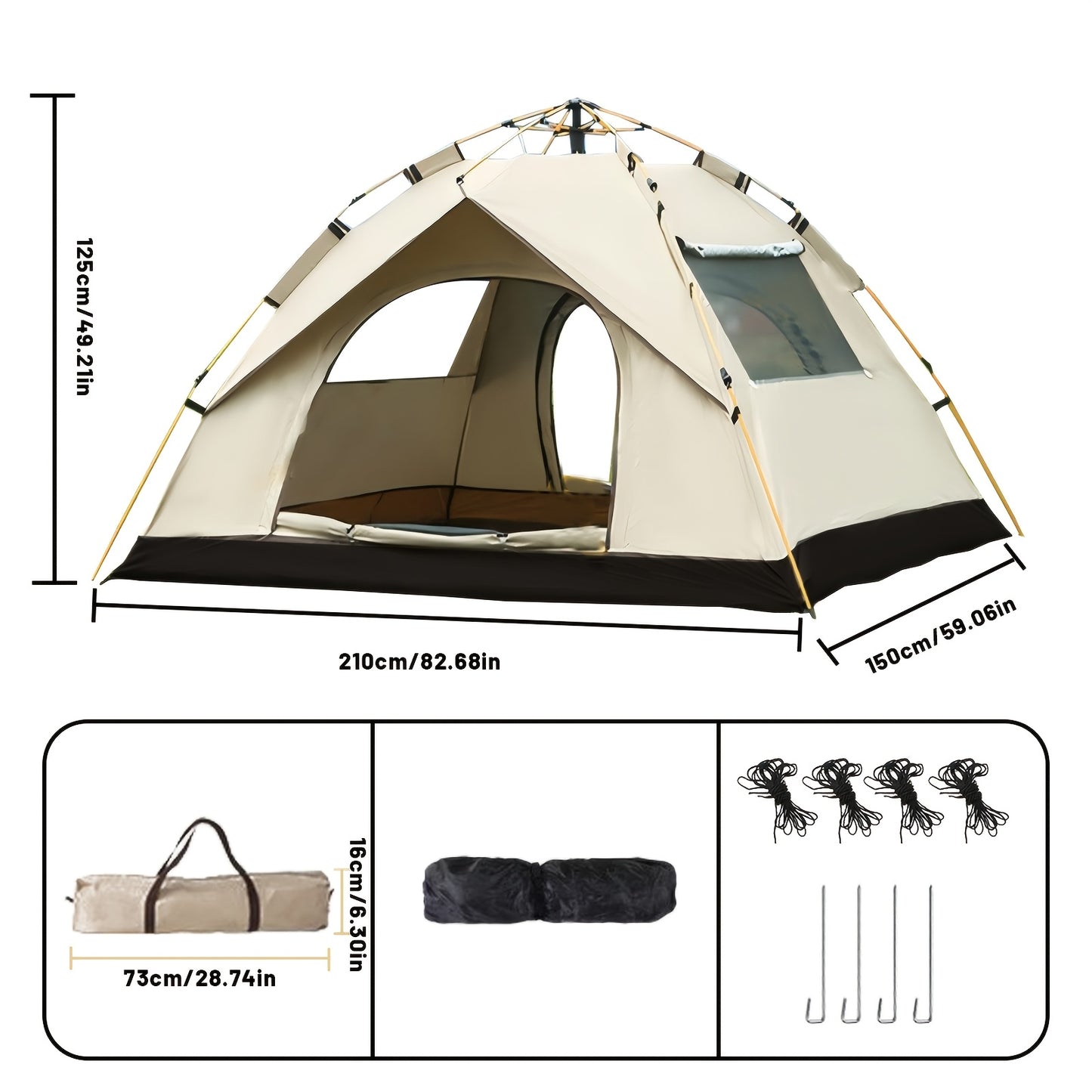 Tentes de Camping, Or Des Sables Mouvants pour camping et voyage – vue détaillée 6