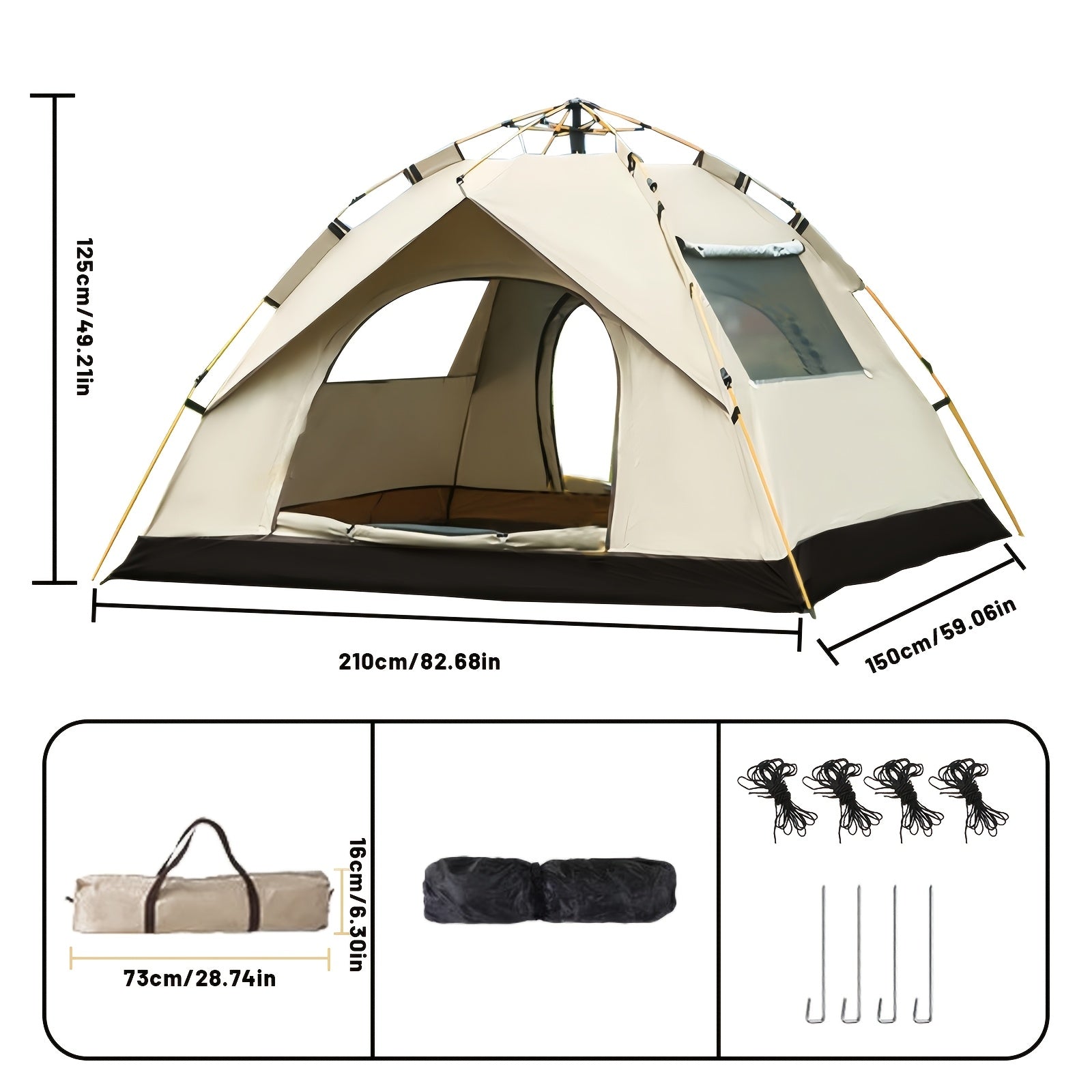 Tentes de Camping, Or Des Sables Mouvants pour camping et voyage – vue détaillée 6