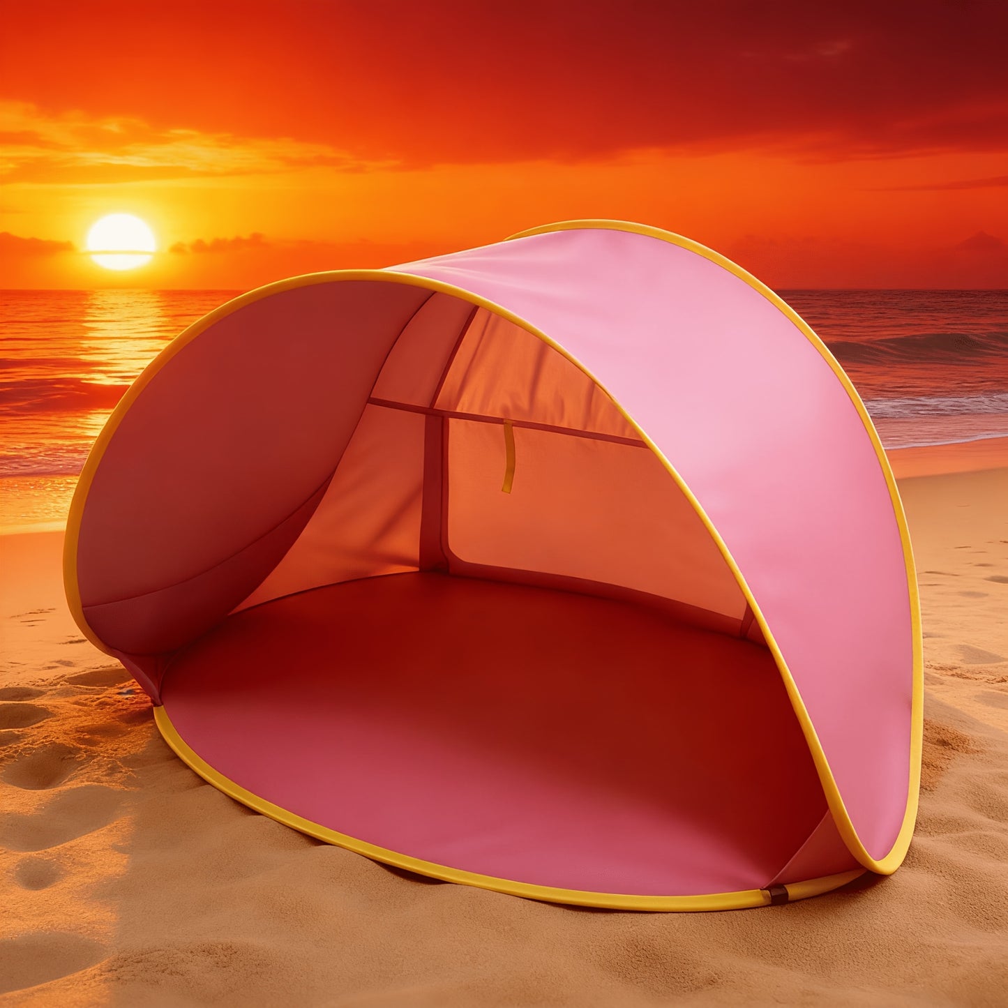 Tentes dépliables, rose pour camping et voyage – vue détaillée 4
