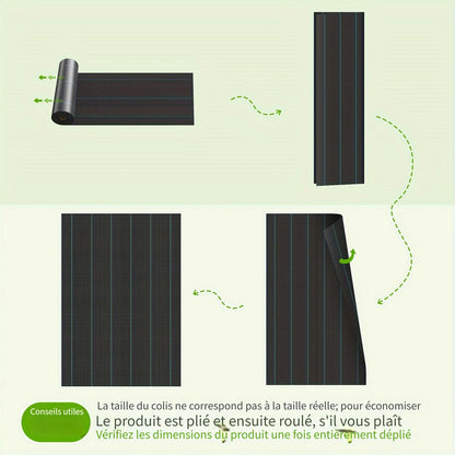 Toile anti-mauvaises herbes, 2*50 M pour aménagement paysager et jardin – vue détaillée 4