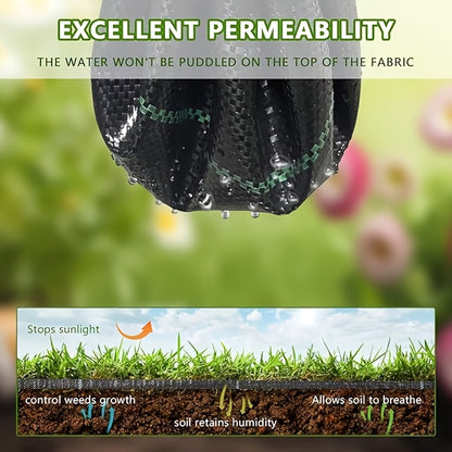 Toile anti-mauvaises herbes, 2X25M pour jardin – vue détaillée 10