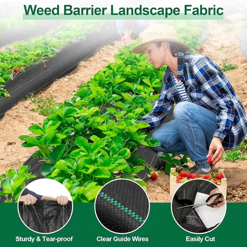 Toile anti-mauvaises herbes, 2X25M pour jardin – vue détaillée 11