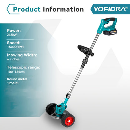 Tondeuse à gazon électrique, sans fil pour jardin et terrasse – vue détaillée 2