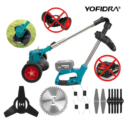 Tondeuse à gazon électrique, sans fil pour jardin et terrasse – vue détaillée 12