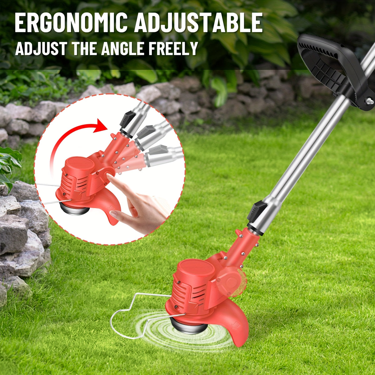 Tondeuses à gazon, Trimmer+1x Batterie-3 Plié pour jardin – vue détaillée 12