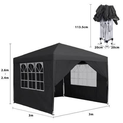 Tonnelle pliante de jardin, pliable pour jardin et terrasse – vue détaillée 4