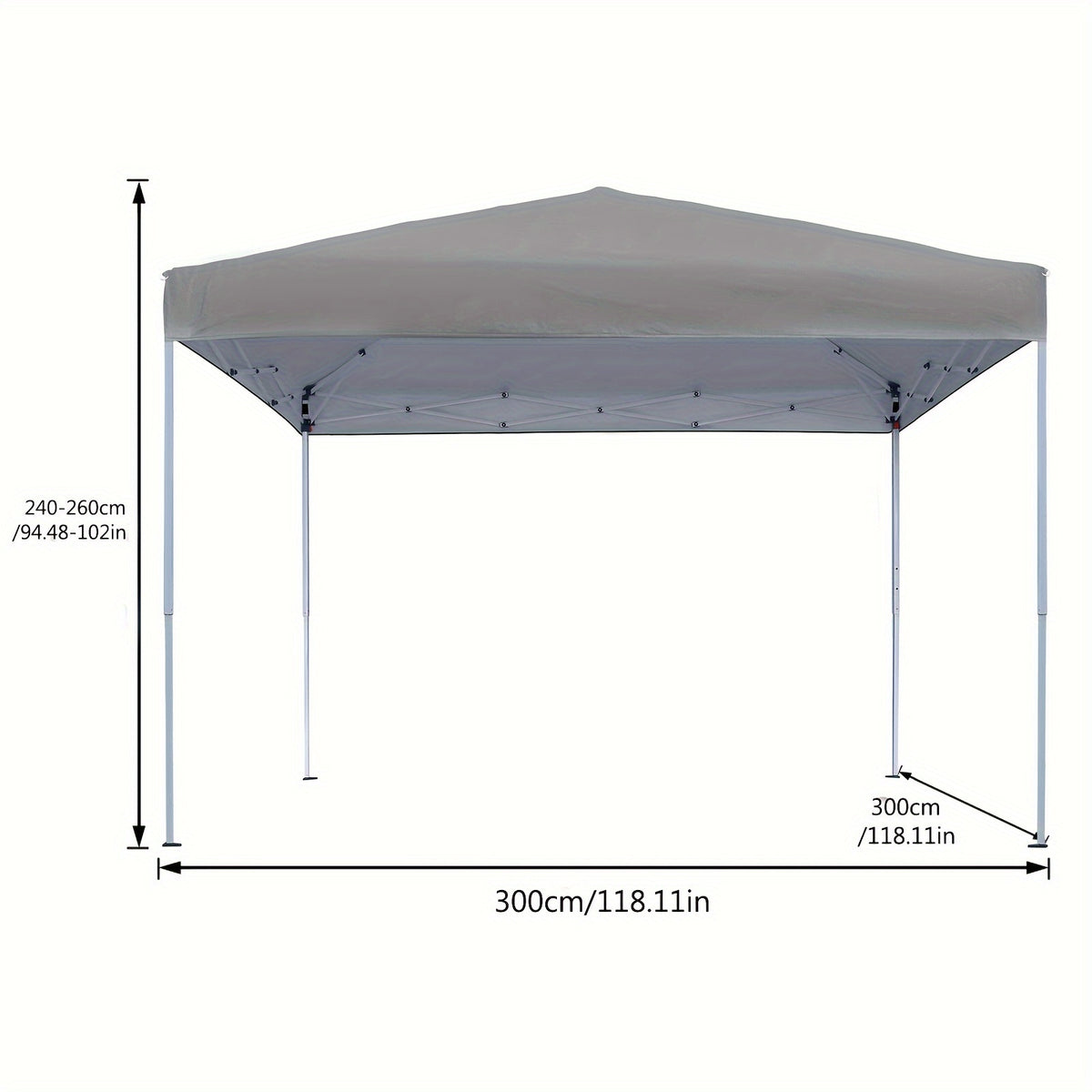 Tonnelle pliante de jardin, pliable pour jardin et terrasse – vue détaillée 6