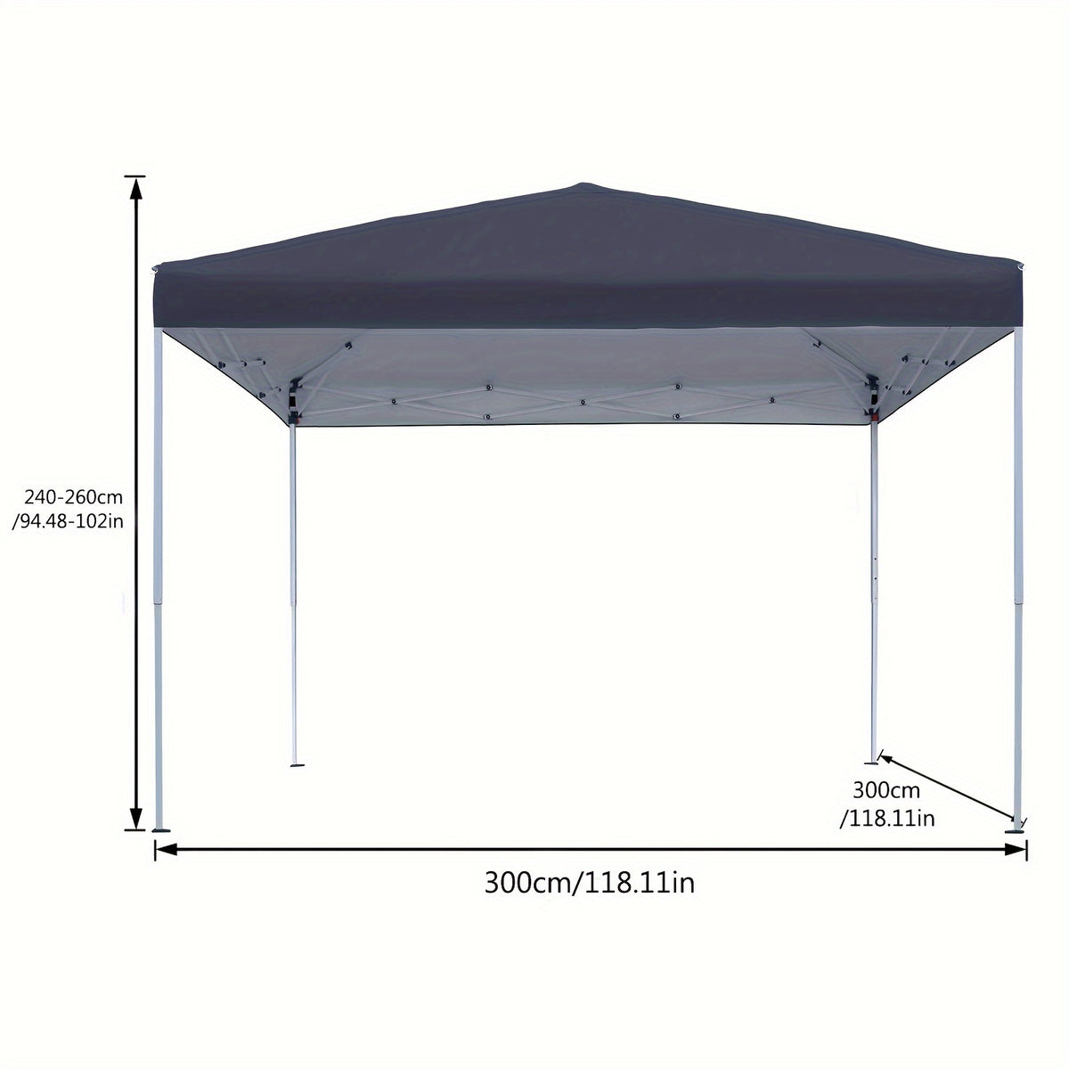 Tonnelle pliante de jardin, pliable pour jardin et terrasse – vue détaillée 15