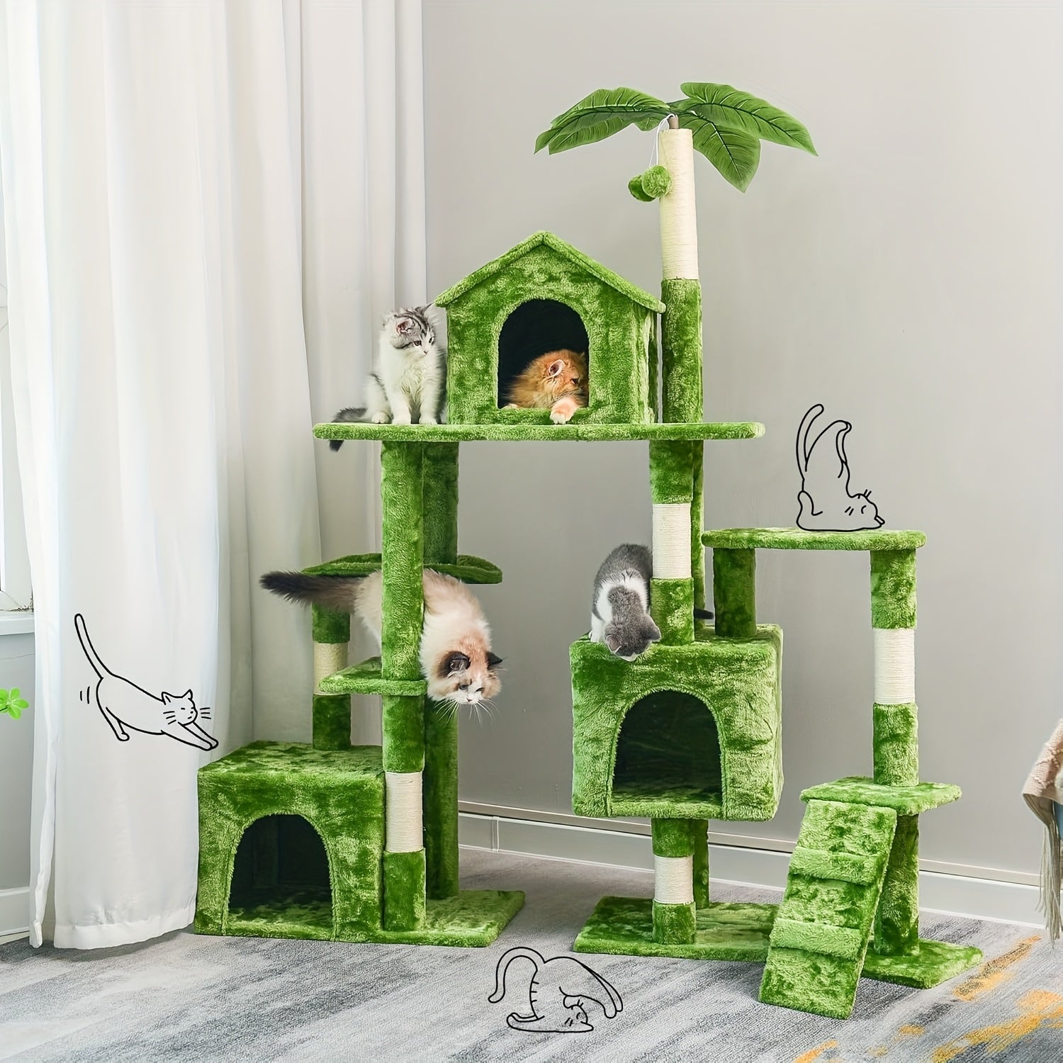Tour pour chat robuste, amovible pour animaux et maison – vue principale