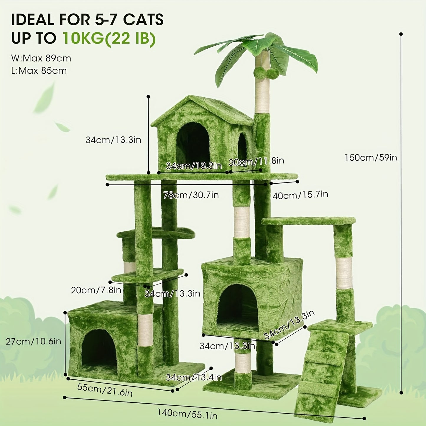 Tour pour chat robuste, amovible pour animaux et maison – vue détaillée 3
