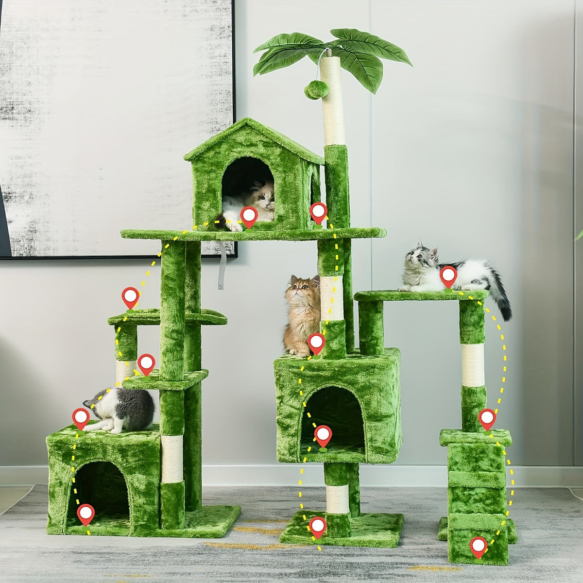 Tour pour chat robuste, amovible pour animaux et maison – vue détaillée 12