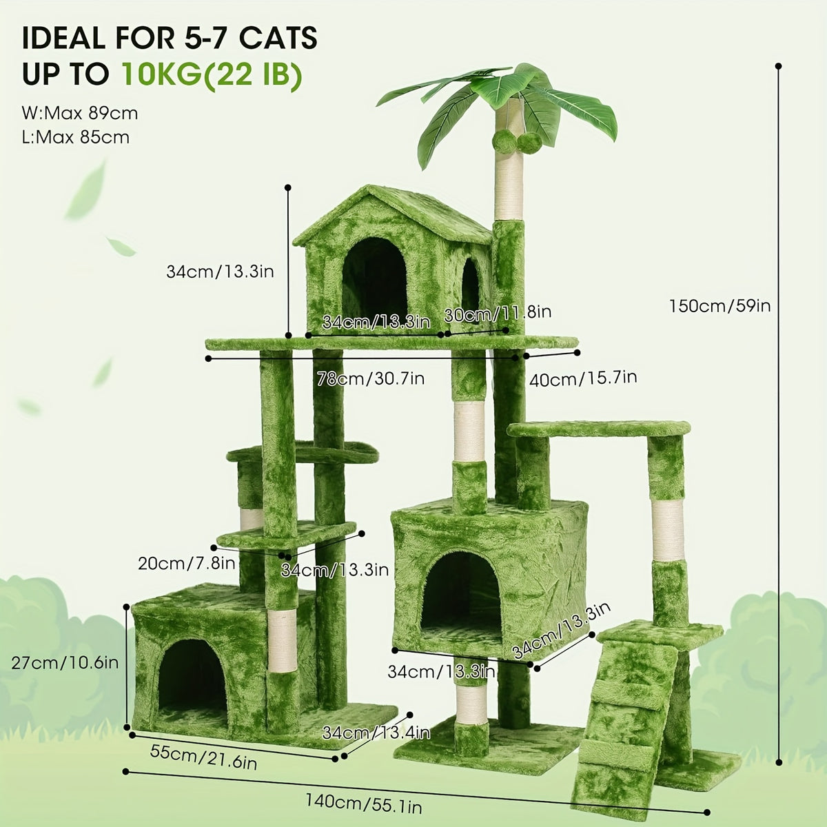 Tour pour chat robuste, amovible pour animaux et maison – vue détaillée 14