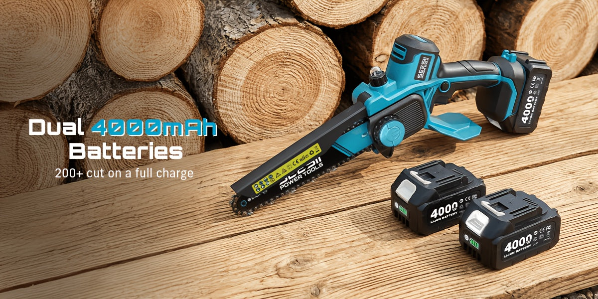 Tronçonneuse Mini sans Fil SEESII, bois pour Coupe Rapide de Branches d'Arbres et de Bois de Chauffage – vue détaillée 10