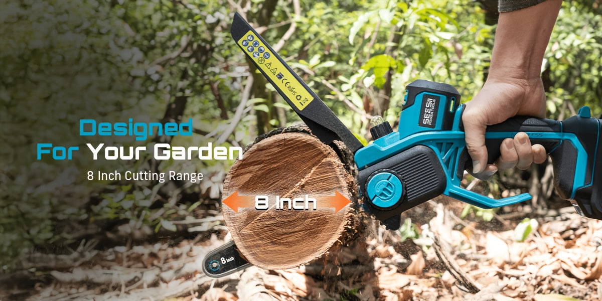 Tronçonneuse Mini sans Fil SEESII, bois pour Coupe Rapide de Branches d'Arbres et de Bois de Chauffage – vue détaillée 14