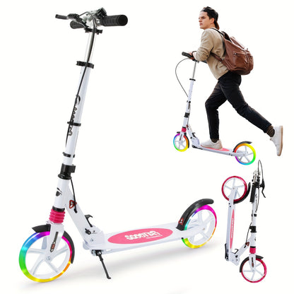 Trottinette Adulte Pliable Haute Sécurité, Blanc pour quotidien et maison – vue détaillée 9