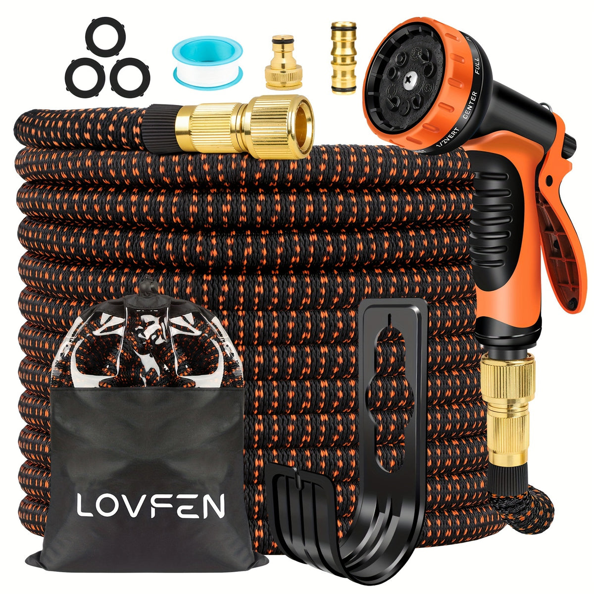 Tuyau d’arrosage, 22.86 mètres pour murs et clôtures – vue principale