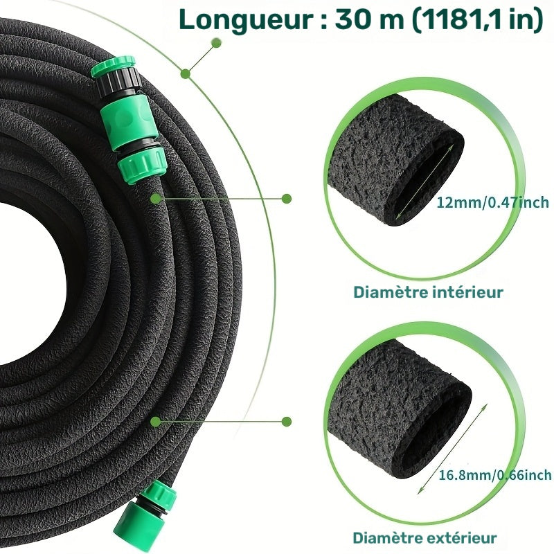 Tuyau d’arrosage, 50m pour jardin et terrasse – vue principale