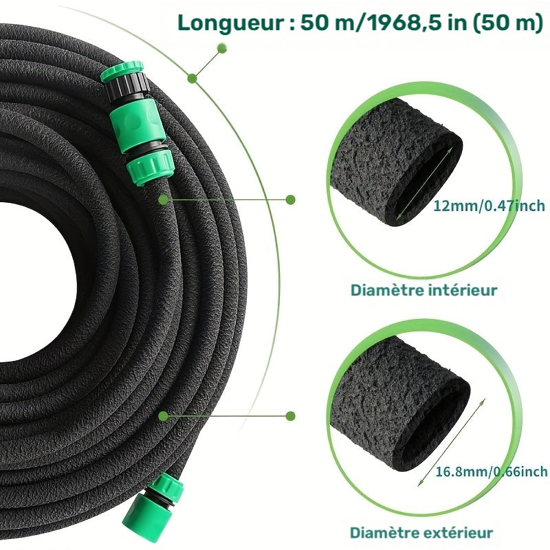 Tuyau d’arrosage, 50m pour jardin et terrasse – vue détaillée 2