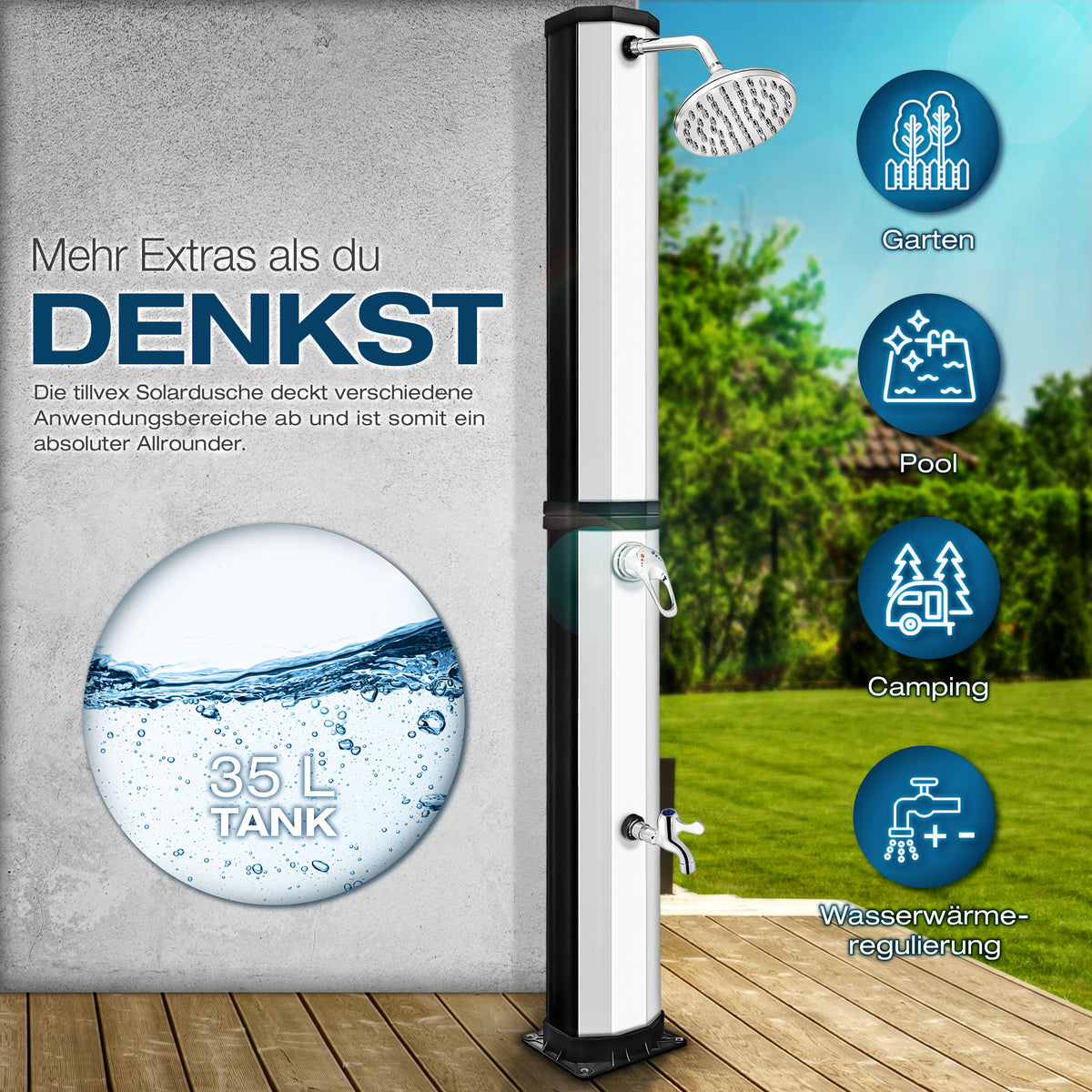 Tuyau d’arrosage, Noir pour jardin et terrasse – vue détaillée 20