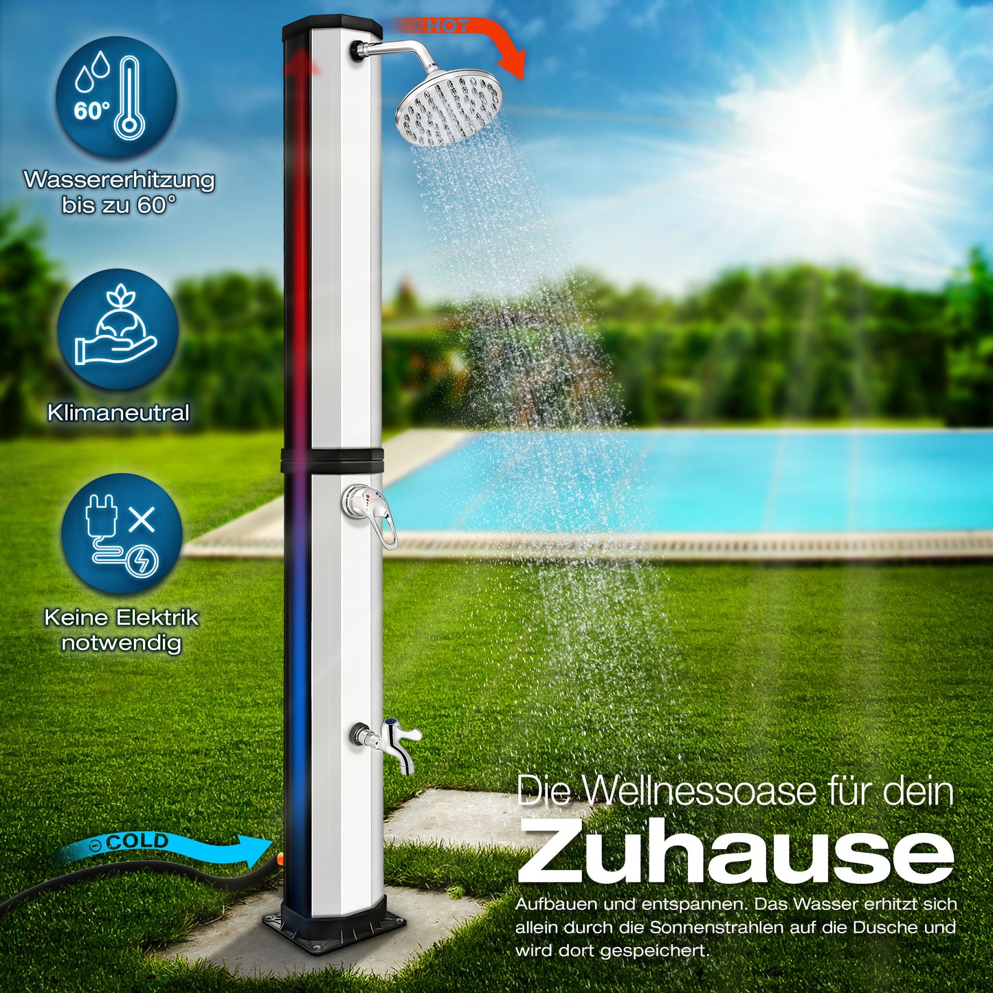 Tuyau d’arrosage, Noir pour jardin et terrasse – vue détaillée 21