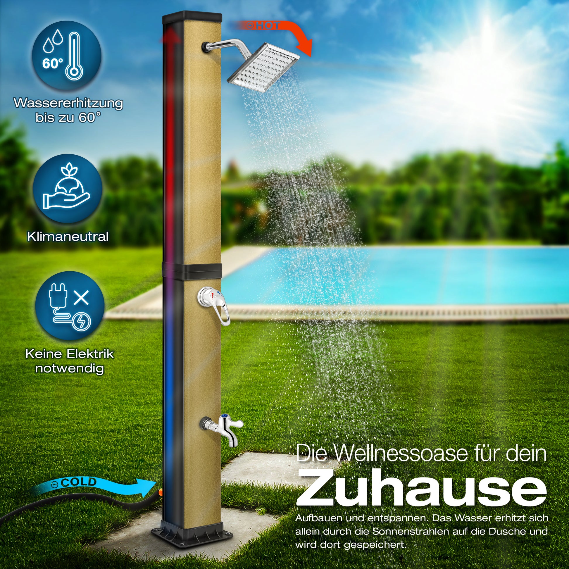 Tuyau d’arrosage, Noir pour jardin et terrasse – vue détaillée 52