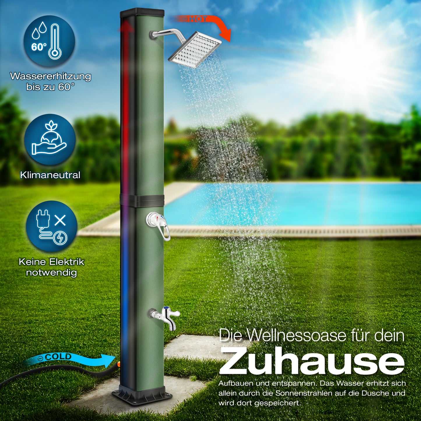 Tuyau d’arrosage, Noir pour jardin et terrasse – vue détaillée 59