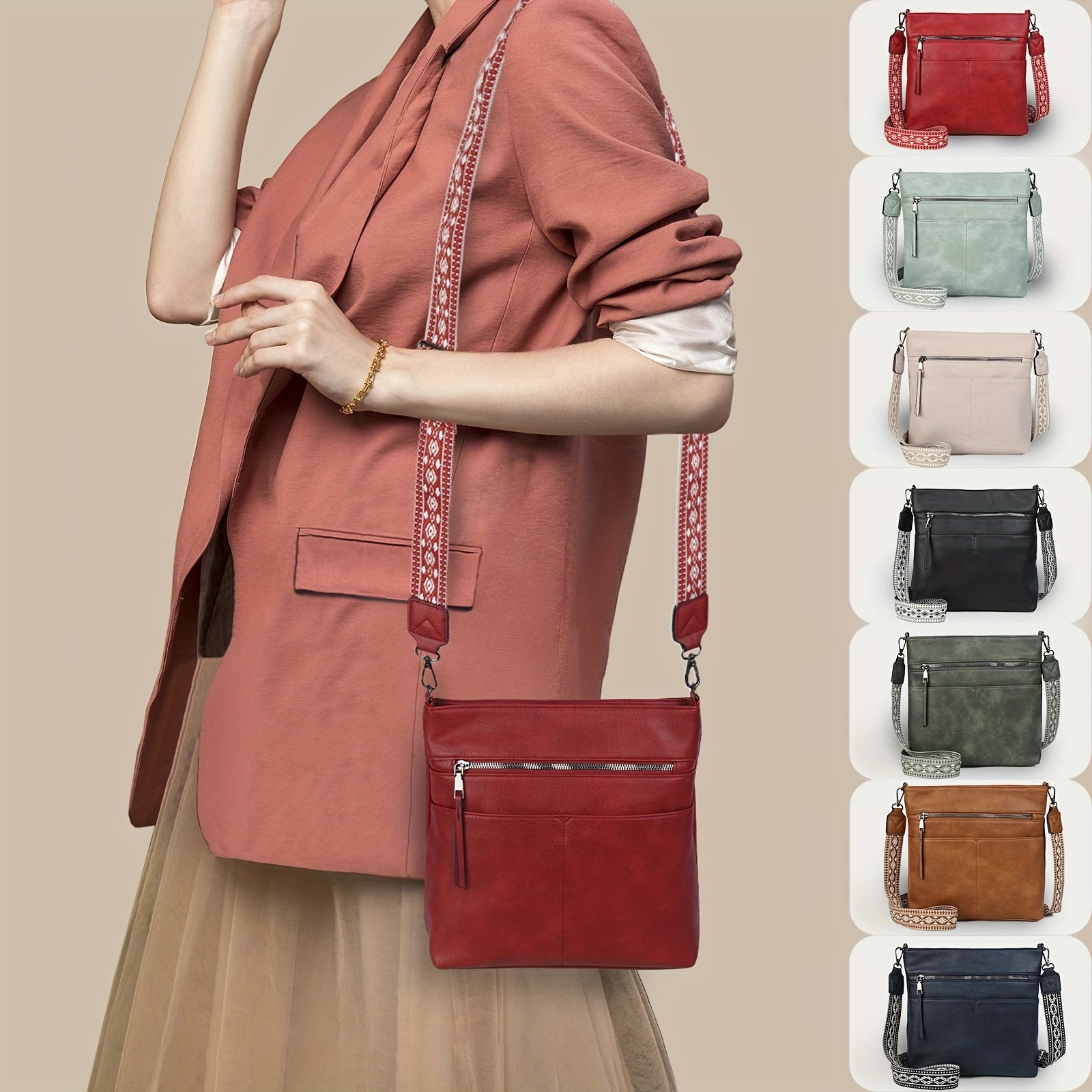Un grand sac bandoulière, Noir pour quotidien et maison – vue détaillée 9