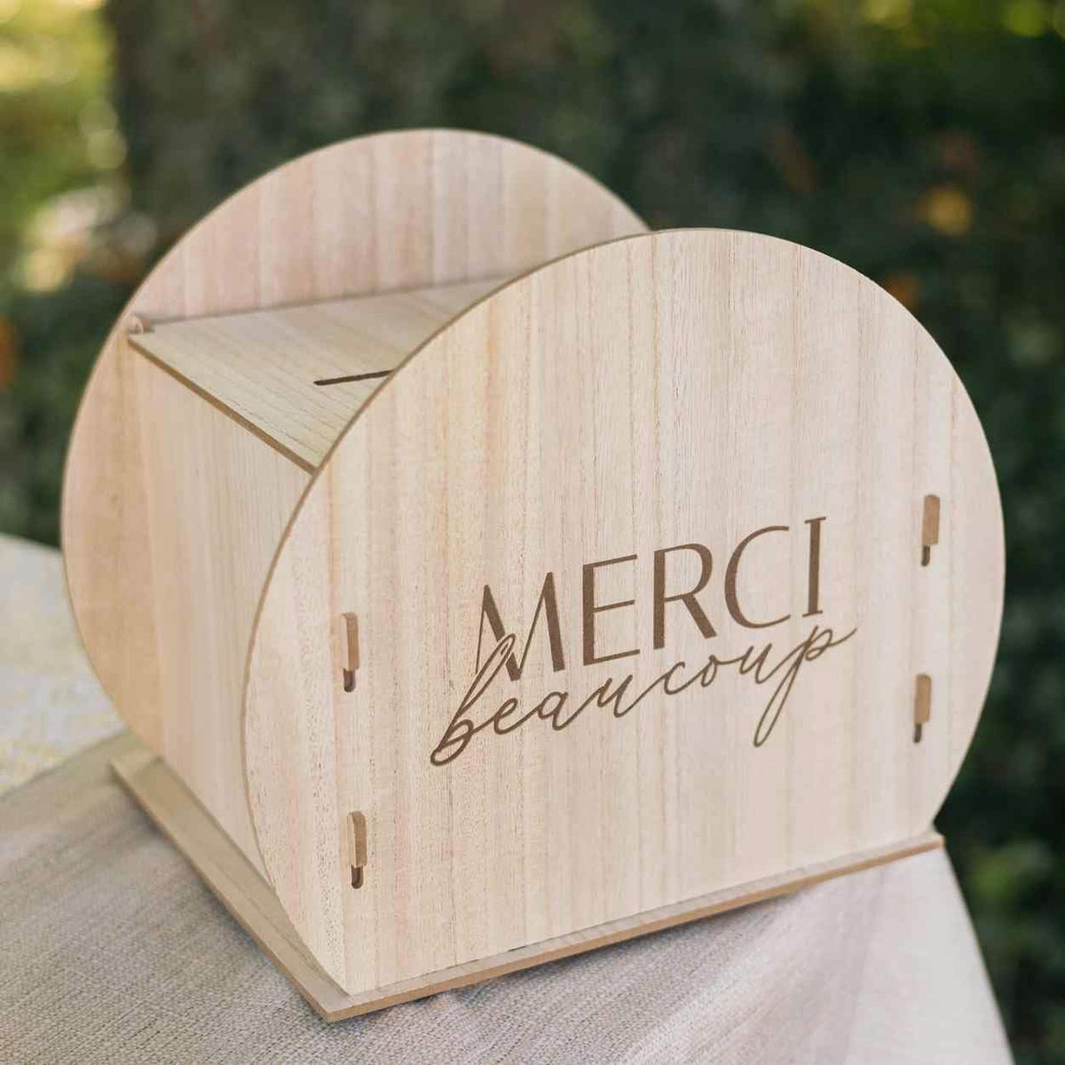 Urne Ronde en Bois, 30 cm pour quotidien et maison – vue détaillée 8