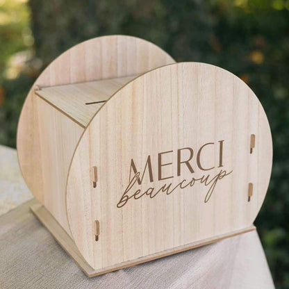 Urne Ronde en Bois, 30 cm pour quotidien et maison – vue détaillée 8