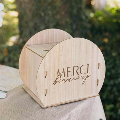 Urne Ronde en Bois, 30 cm pour quotidien et maison – vue détaillée 9