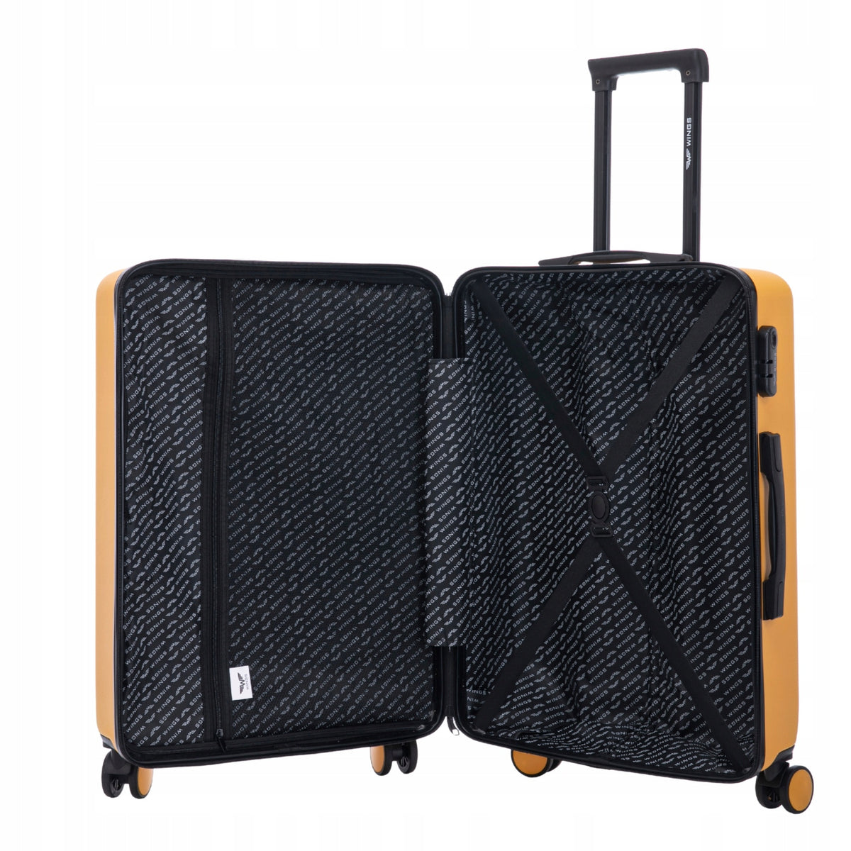 Valise, Champagne avec des détails noirs élégants pour quotidien et maison – vue détaillée 3