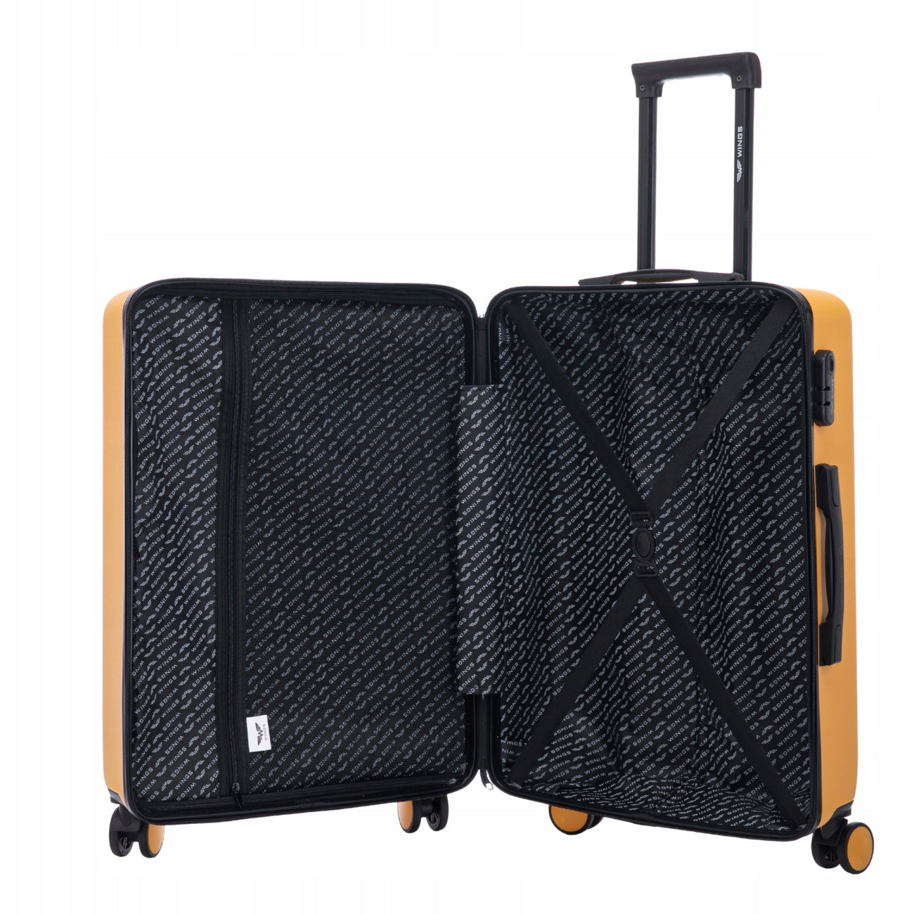 Valise, Champagne avec des détails noirs élégants pour quotidien et maison – vue détaillée 3