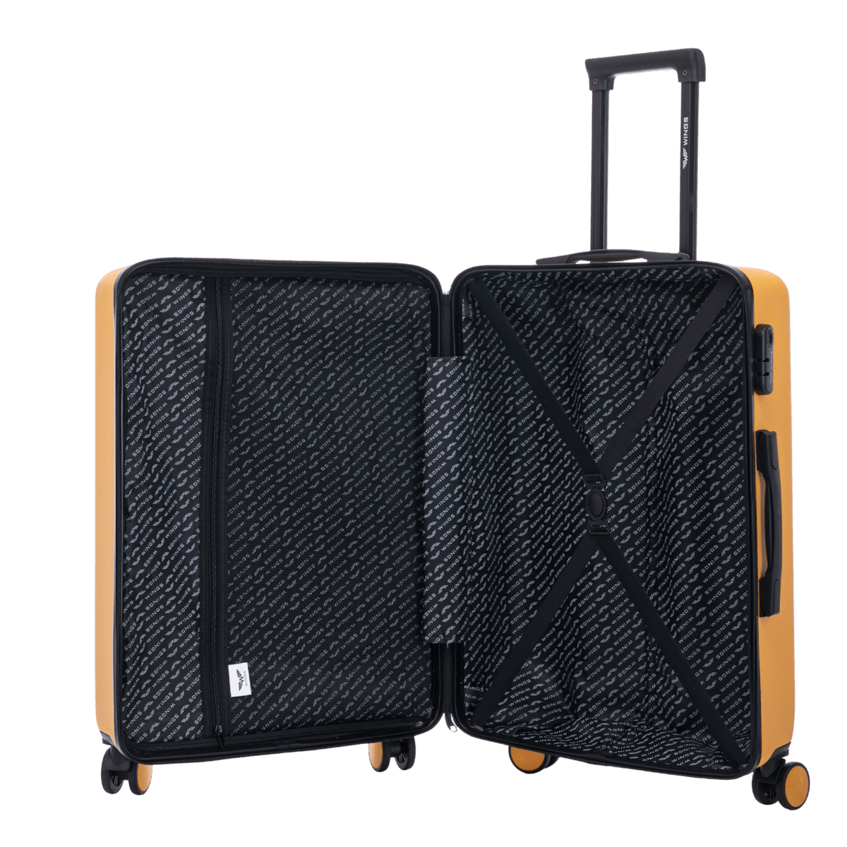 Valise, Champagne avec des détails noirs élégants pour quotidien et maison – vue détaillée 9