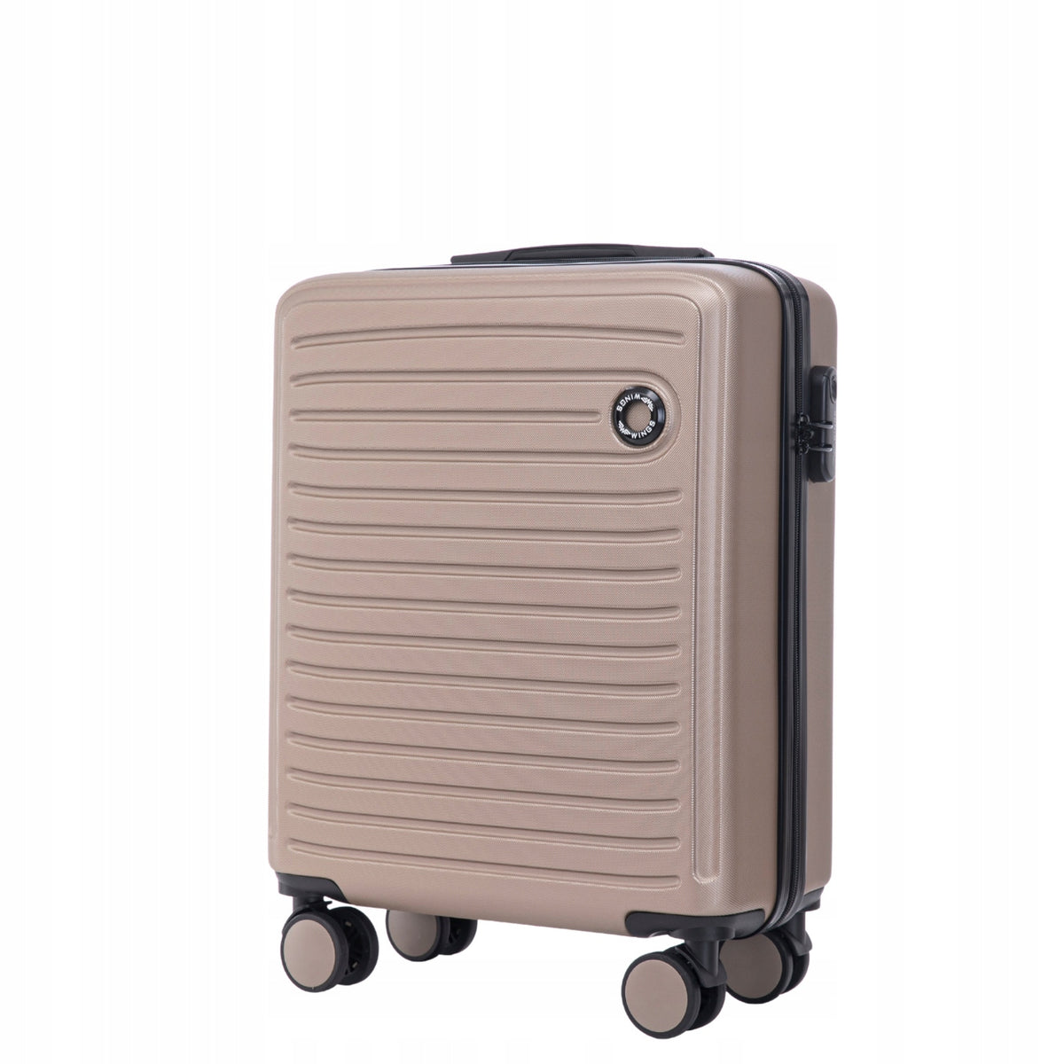 Valise, Champagne avec des détails noirs élégants pour quotidien et maison – vue détaillée 25