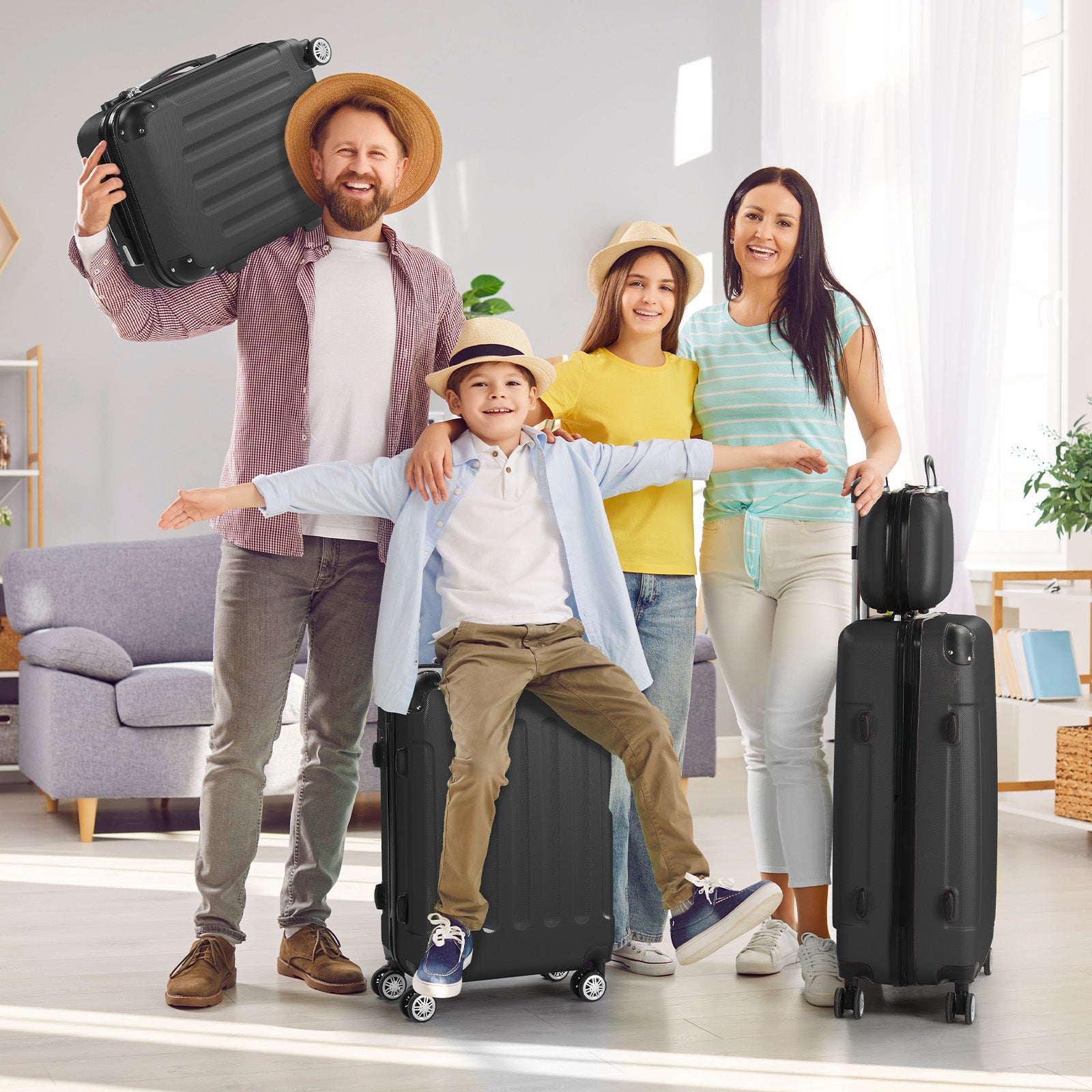 Valise, coque rigide ABS pour maison et quotidien – vue détaillée 13